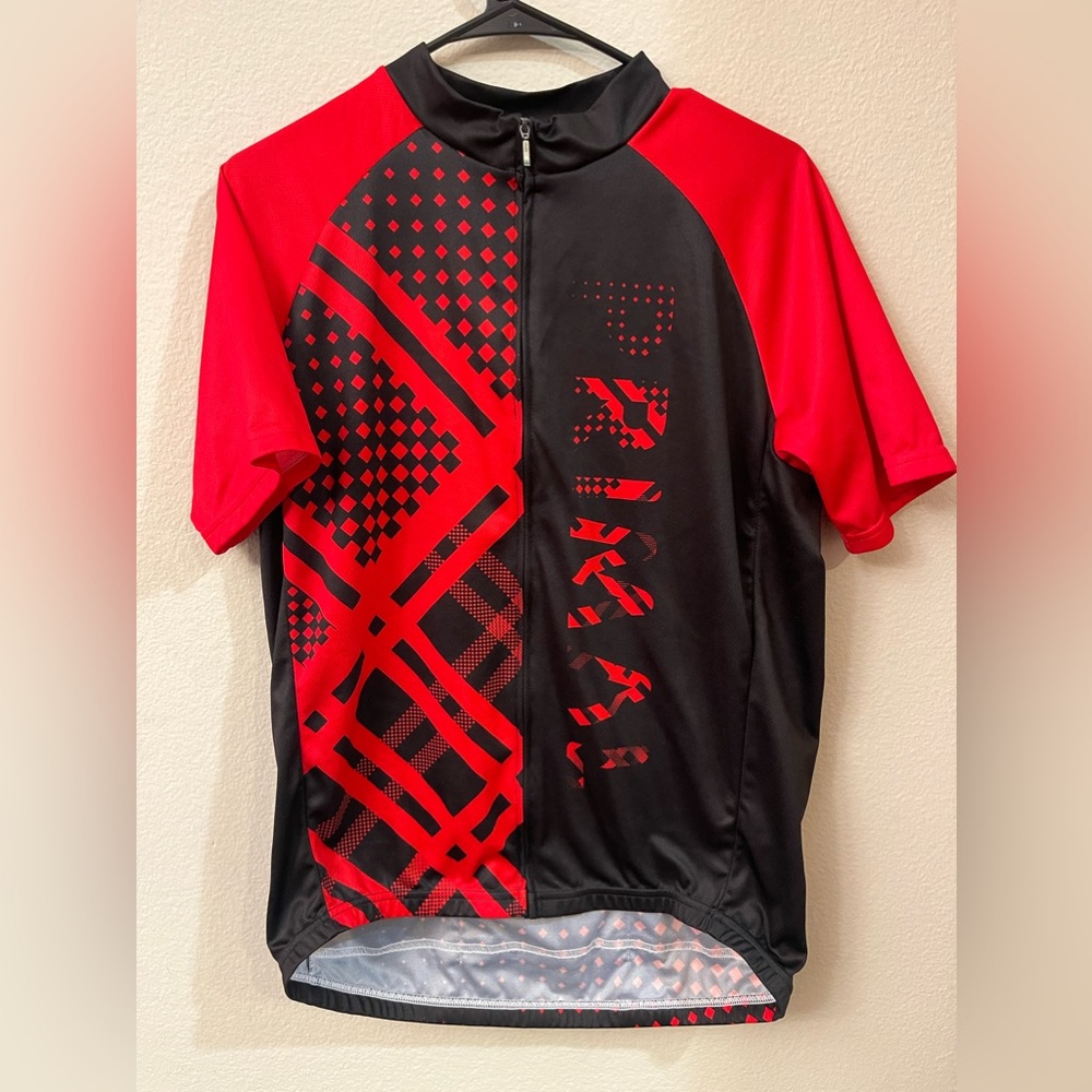 Primal Red and Black Cycling Jersey Full Zip Large